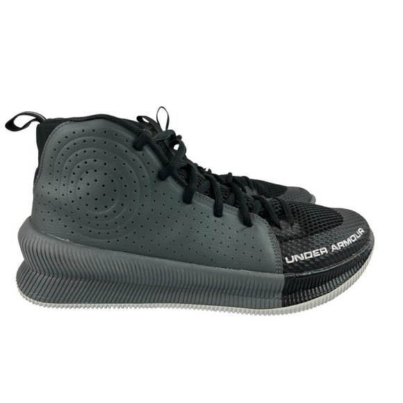 Under Armour Jet Sneakers HiTop 3022051-001 Black Gray Basketball Size: 10 - Picture 4 of 14